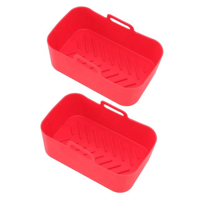 Olla De Silicona Para Freidora Diseño De Mango De Cesta De Silicona Para Freidora Fácil De Limpiar Antiadherente Con Cepillo Para Cocina ANGGREK Electrodomésticos