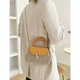 thumbnail image 5 of JUYGO Women Straw Crossbody Bag Leather Top Handle Straw Handbag Summer Straw Beach Bag Weave Shoulder Bag Rattan Clutch Purse, 5 of 6