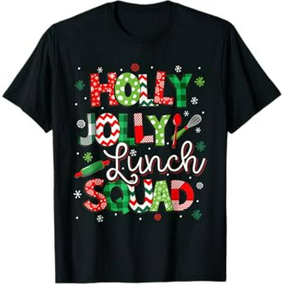 Jolly Lunch Squad Funny Lunch Lady Christmas Lunch Lady T-Shirt