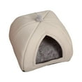 thumbnail image 4 of Cave Pet Bed Dog Tent Washable Nonslip Bottom Cat Warm House Cushion Blanket for Gray L, 4 of 8