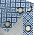 thumbnail image 4 of Ambesonne Abstract Grommet Curtain, Geometric Diamond Form, 50" x 84", Navy Sky Blue White, 4 of 6