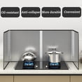 thumbnail image 2 of Stainless steel kitchen splash guard, splash guard foldable stove, grease splash guard, 3/4 sided splash guard, gas stove baffle, for stove top, prevent grease from splashing onto the walls, 2 of 7