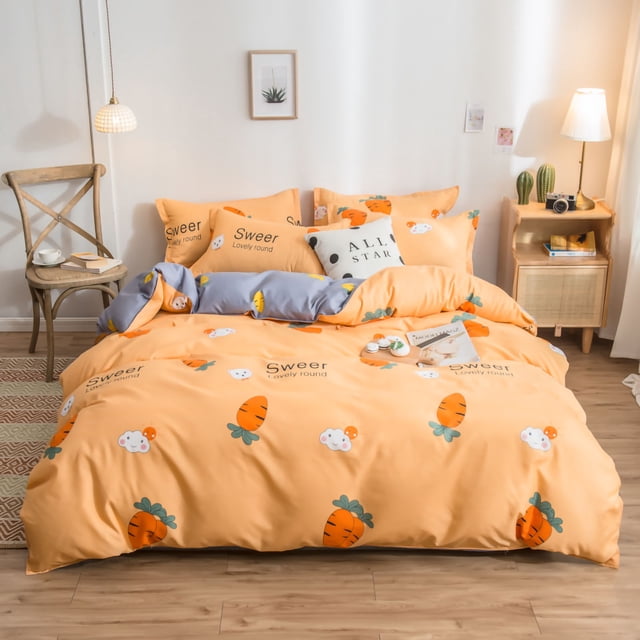 Housse de Couette à Fermeture Éclair, Housse de Couette Douce pour la Peau, Literie Imprimée, Fonctionnement Fluide