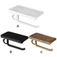 thumbnail image 1 of Vintage Toilet Paper Holder Bathroom Metal Roll Tissue Rack Wall-Mounted Retro Phone Towel Shelf, 1 of 9