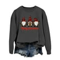 thumbnail image 5 of IWRICH Merry Christmas Sweatshirt for Women Crewneck Santa Long Sleeve Shirt Xmas Casual Holiday Party Pullover Tops Dark Gray XXL, 5 of 5