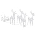 thumbnail image 4 of vidaXL Christmas Decoration Lighted Reindeer and Sleigh with LEDs Acrylic, 4 of 73