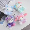 thumbnail image 2 of LLavero de peluche Kawaii Sanrio Cinnamoroll Hello Kitty Kuromi My Melody, decoración colgante, muñeca, juguetes, regalos de cumpleaños para niñas Fivean unisex, 2 of 2