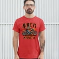 thumbnail image 3 of Tee Hunt Ride It Like You Stole It T-shirt Biker Born to Be Wild Motorcycle Men's Tee, Red, 3X-Large, 3 of 5