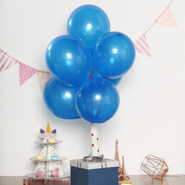 Efavormart 100PCS 12" Royal Blue Metallic Latex Balloons Wedding Event