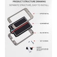 thumbnail image 6 of Key Fob Cover Compatible with Fit for BMW 5 Series 535LE 530LI New 3 Series X7 IX3 8 Series X5 Digital Key Card Case Metal Frame Silicone Remote Keychain Case Holder Protector, 6 of 8