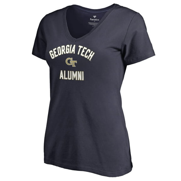 Women's Navy Georgia Tech Yellow Jackets Alumni V-Neck T-Shirt