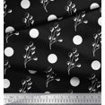 thumbnail image 3 of Soimoi Black Cotton Duck Fabric Dot & Berries Fruit Print Sewing Fabric Yard 44 Inch Wide, 3 of 3