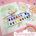 thumbnail image 5 of BAZIC Watercolor w/ Brush Semi Moist 16 Color, Non-Toxic Paint Set, 1-Pack, 5 of 5