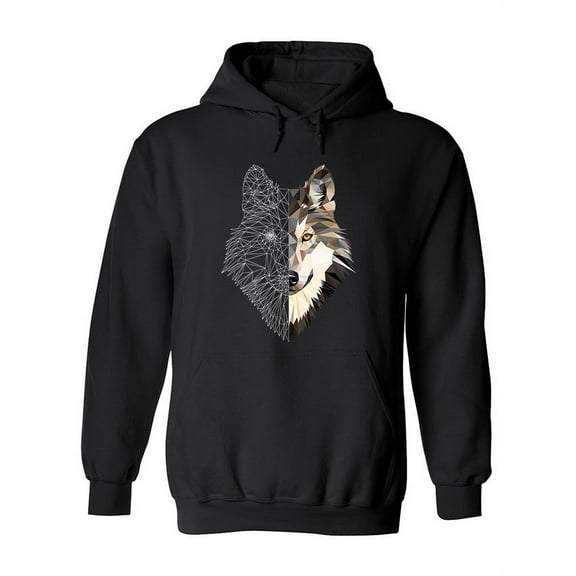 Geometrical Wolf Face Hoodie Women -Image by Shutterstock, Female Medium