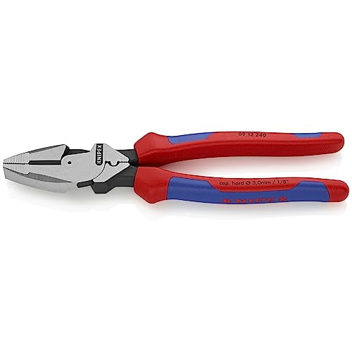 High Leverage Lineman's Pliers w/Fish Tape Puller Crimper