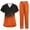 SaffronA&02#0708K, variant on Halloween Scrub Sets for Woman Funny Ghost Pumpkin Witch Stretch Nurses Uniform with Pockets and Pants Work Sets for Women 2 Piece Orange L