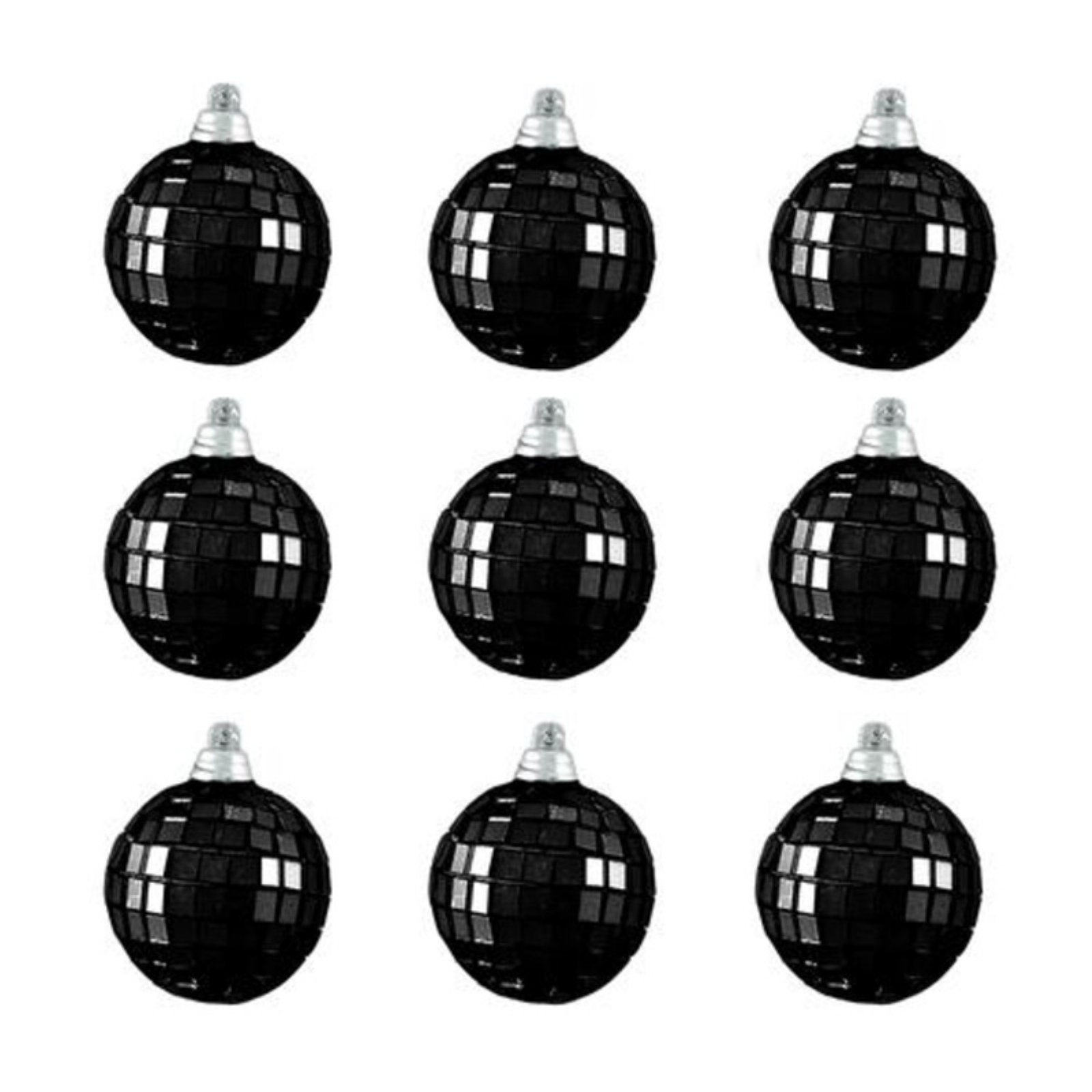 Northlight 2.5 in. Mirrored Disco Ball Christmas Ornament Set of 9