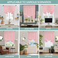thumbnail image 6 of Pure Color Tie Up Curtains for Small Windows,Adjustable Rod Pocket Valance 45 Inch Short, Modern Minimalist Linen Texture Boho Pink Window Treatment Balloon Roman Blind Shade, 34" x 45", 6 of 9