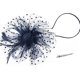 thumbnail image 5 of coiffe Pois Avec Plumes Et Perles (bleu Marine), Ruban De Filet Floral Serre-tte En Plumes Pinces Fourchues Coiffe Pour Cocktail Th Coiffe Pour F, 5 of 5
