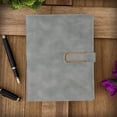 thumbnail image 5 of A5 Notebook Planner Travel Journal Leather Notebook for Journal Vintage Notebook Diary, A5 Writing Notebook,grey,A5，G118472, 5 of 5