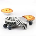 thumbnail image 3 of Bxaolu 50 Pack Egg Tart Pans, 2.8 x 0.8in Mini Metal Cupcake Pans Pie Cookie Muffin Tins Reusable Baking Mold Cups, Silver, 3 of 9