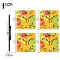thumbnail image 3 of Square Wall Clock,Citrus Fruits Including Oranges And Lemon Slices,Silent Non-Ticking Wall Clock Decor for Home Office Kitchen Living Room Bedroom(16inch), 3 of 4