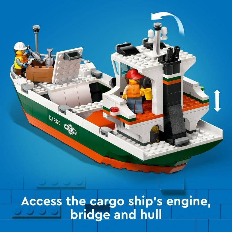LEGO City Seaside Harbor with Cargo Ship Toy Building Set for Kids