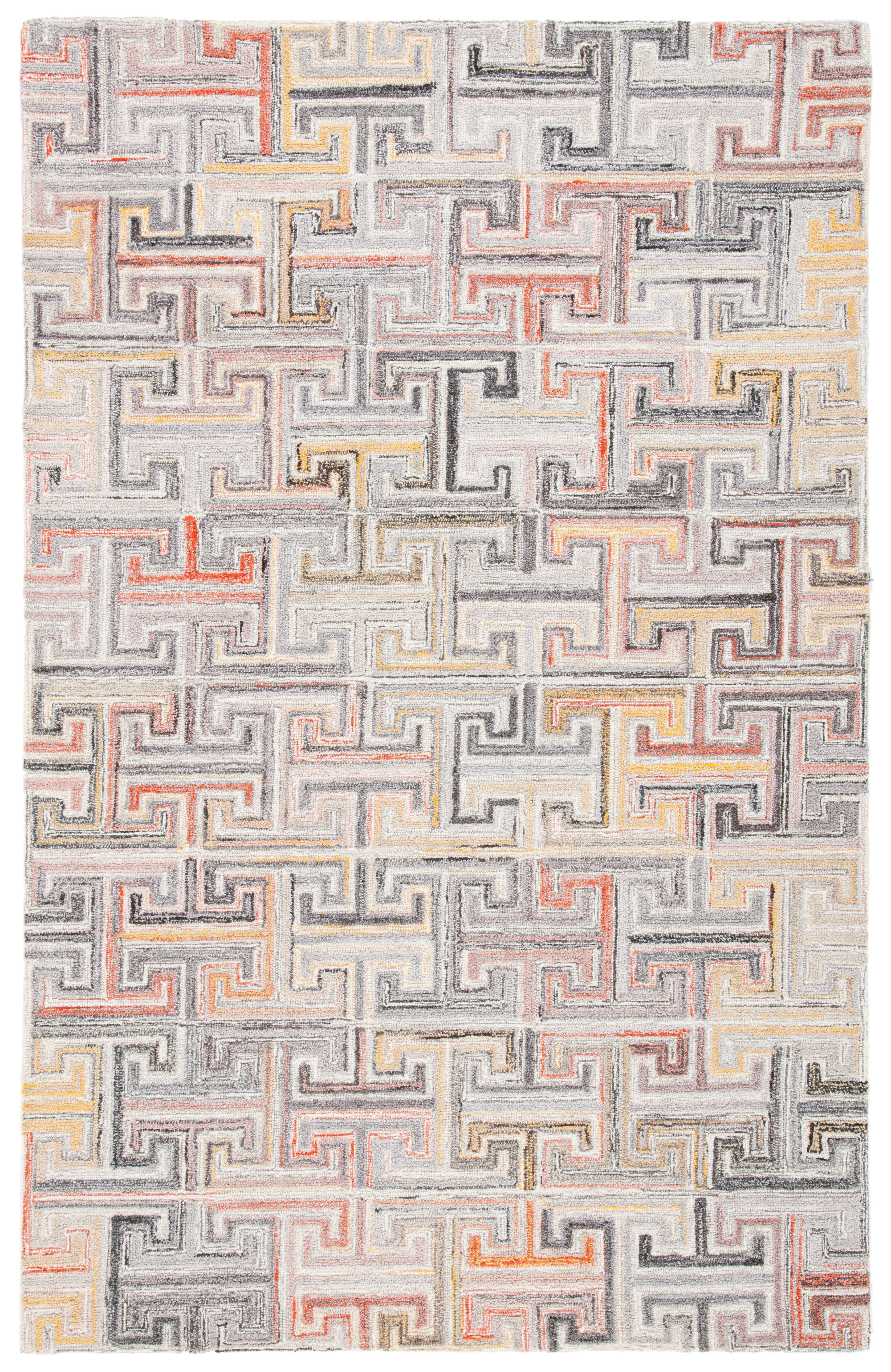 Safavieh Metro Jules Geometric Area Rug, Gray/Rust, 4' x 6'
