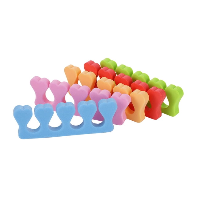 Jumpingount 10 pares de separadores de dedos de los pies para pedicura, esponja para decoración de uñas, separador de esmalte de uñas de los Juegos de manicura