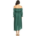 thumbnail image 2 of Fashion Womens Casual Long Sleeve Renaissance Peasant Boho Off Shoulder Maxi Beach Sundress, 2 of 5