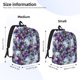 thumbnail image 2 of Balery Purple Marble Texture Mochila Clásica Impresa Básica para Viaje, Mochila Escolar Resistente al Agua, Mochila de Lona con Correas Ajustables-Small, 2 of 5