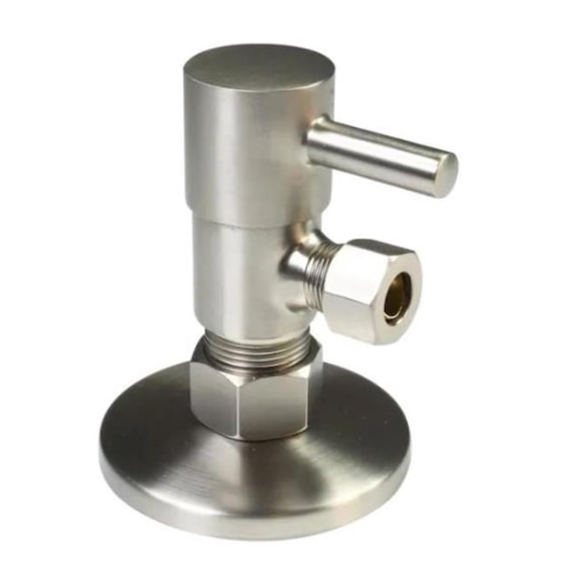 Westbrass D105QR-07 Rond 0,25 Angle de Braquage Stop&44; Nickel Satiné