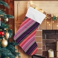 thumbnail image 5 of Coolnut Christmas Stocking Personalized Mexican Serape Stripes Large Candy Stocking Hanging Gift Xmas Stockings Decoration 1 PC for Family Holiday Party Ornaments Decor Fireplace, 5 of 7