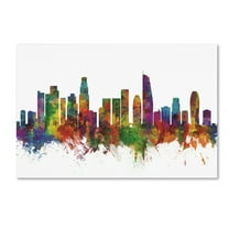 Trademark Fine Art 'Los Angeles California Skyline II' Canvas Art by Michael Tompsett