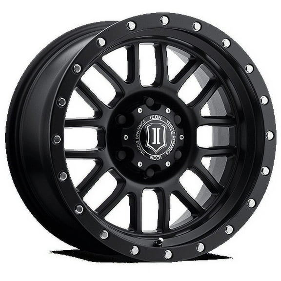 ICON ALLOYS Alpha Satin Black 17" Wheel 6x5.5 0mm offset, Satin Black
