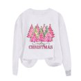 thumbnail image 6 of Wancir Womens' Christmas Sweatshirt Merry and Bright Shirts Plaid Christmas Trees Graphic Pullover Long Sleeve Tops, 6 of 7