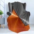 thumbnail image 4 of Orange and Grey Soft Flannel Fleece Blanket, 3D Style Machinery Structure Image Detailed Vivid Modern Contrast Colors, Cozy Plush for Indoor and Outdoor Use, 50" x 70", Orange Grey, by Ambesonne, 4 of 5