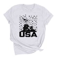 thumbnail image 2 of Weiqiqre Summer Tops for Women American Flag Shirt Women Patriotic Shirts 4th of July Flag Heart Graphic T-Shirts Short Sleeve USA Tee Tops, 2 of 6
