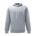thumbnail image 2 of Clearance Sales Men's Hoodies & Sweatshirts Men's Sports And Fitness Hoodie Solid Color Sweater Slim Fit Brushed Winter Sports Top, 2 of 4