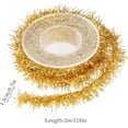 thumbnail image 2 of 4 Rolls Christmas Tinsel Ribbon Metallic Garland Tinsel Garland Christmas Metallic Tinsel Ribbon Glitter Tinsel Ribbon for Christmas Wedding Birthday Party Decorations, 9.8ft/Roll, 2 of 6