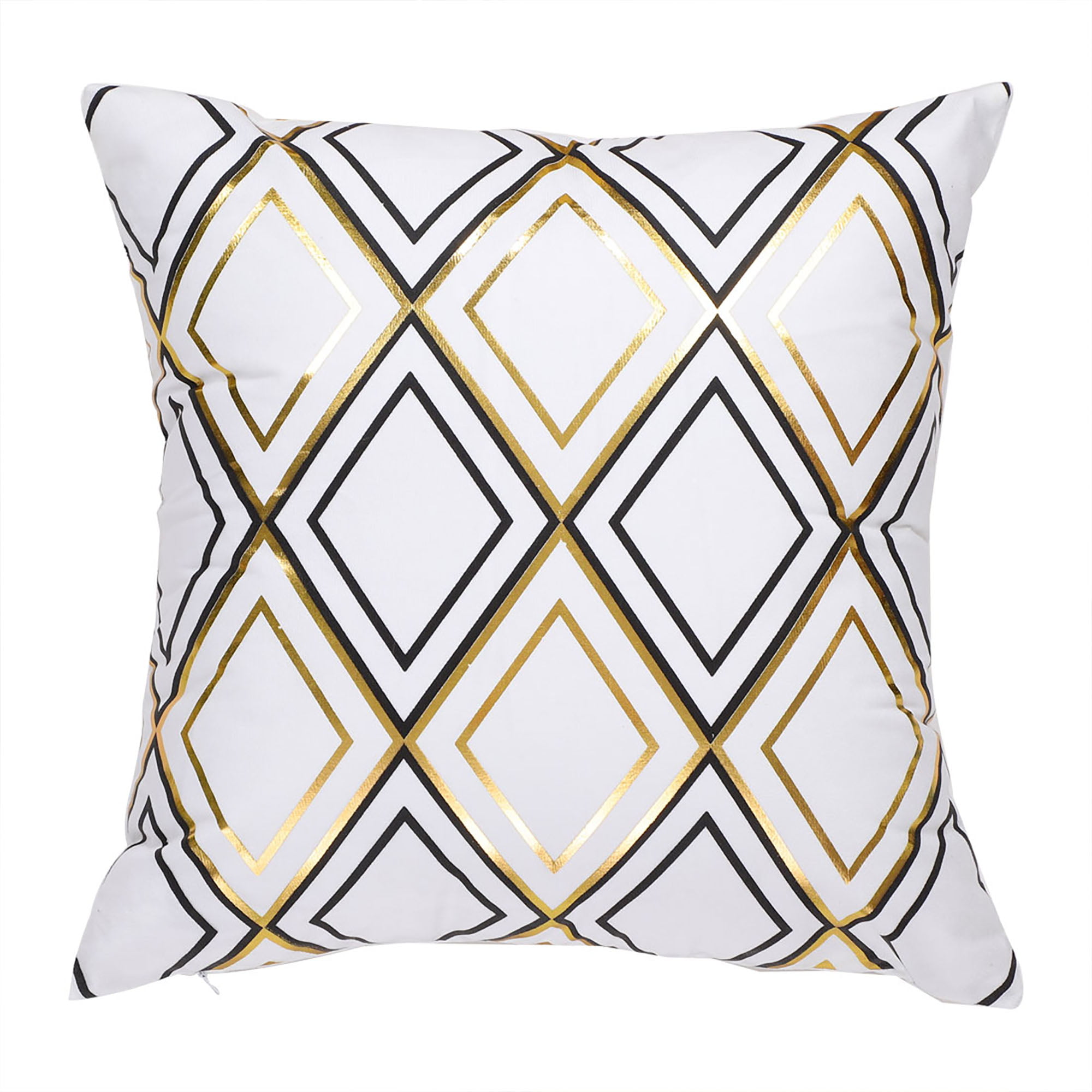 Polyester Bronzing Cushion Cover Throw Pillow Case Sofa Waist Decoration 18" 