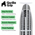 thumbnail image 3 of GORILLA GRIP Scorch Resistant Ironing Board Cover, Silicone Coating, Hook and Loop Fastener Strap, Gray, 3 of 10