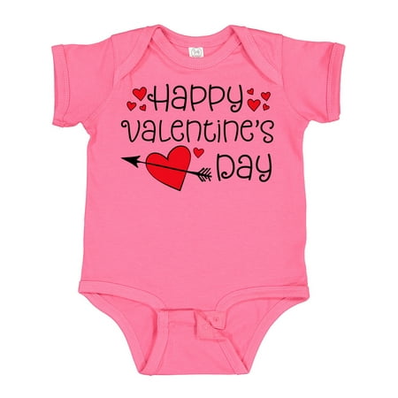 

Inktastic Happy Valentines Day Red Hearts and Arrow Boys or Girls Baby Bodysuit