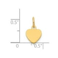 thumbnail image 2 of 14K Yellow Gold Charm Pendant 14 mm 9 Plain .009 Gauge Engravable Heart Disc, 2 of 2
