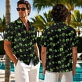 thumbnail image 2 of Psesaysky St. Patrick's Day Aloha Shirts and Tank Sundress Plus Size Couples Hawaiian Matching Outfits Green Leaves Irish Outfits Mens Button Down Shirts or Women Sleeveless Beach Sundress-2XL, 2 of 7