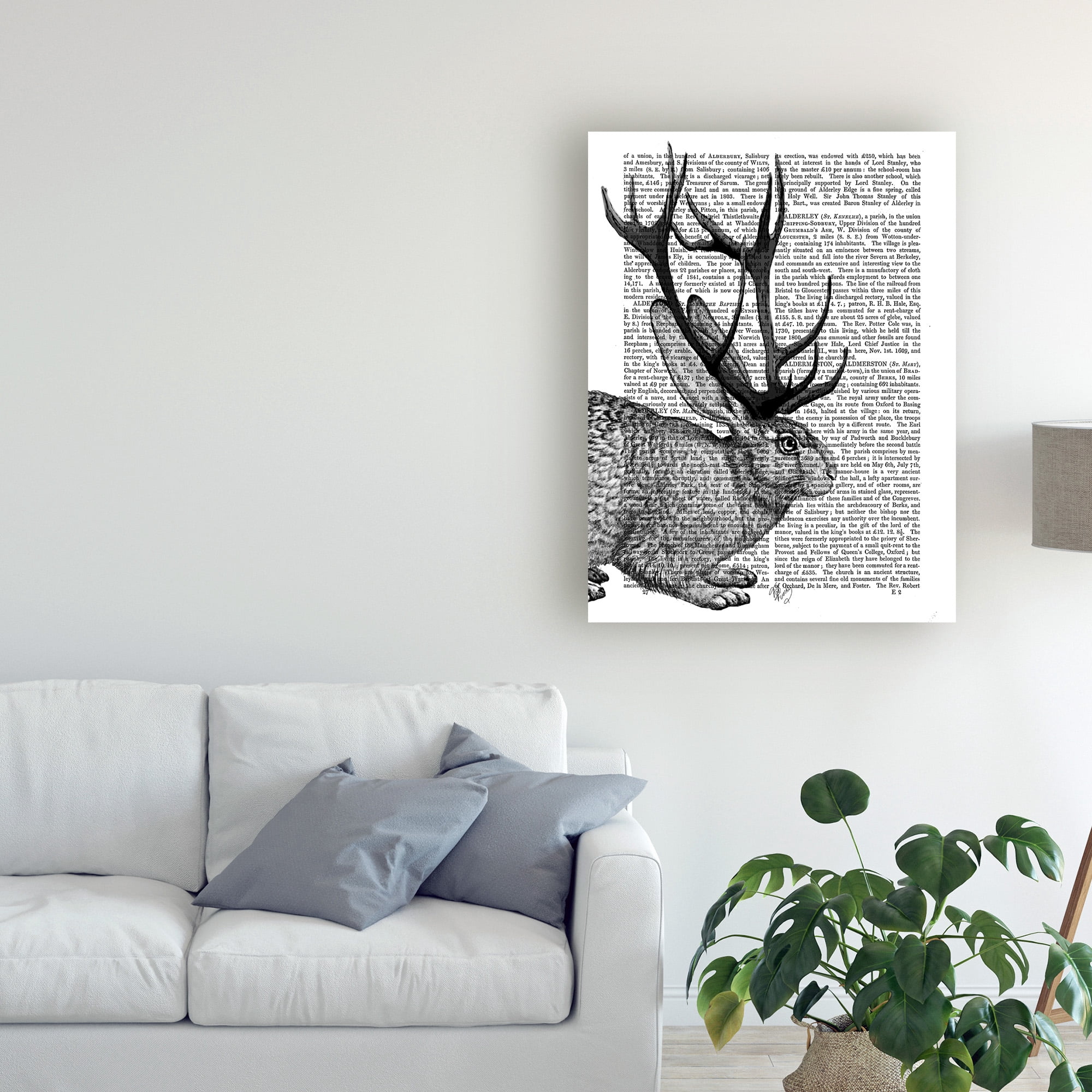 Trademark Fine Art 'Jackalope Portrait 2' Canvas Art by Fab Funky