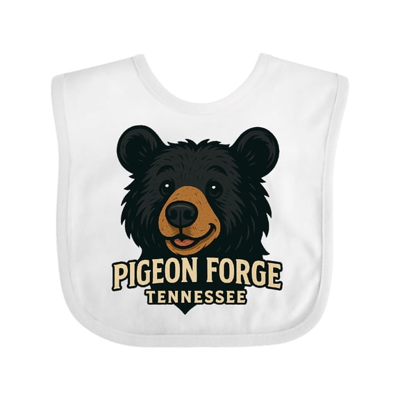 Inktastic Pigeon Forge Tennessee Black Bear Graphic Boys or Girls Baby Bib