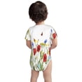 thumbnail image 3 of Yiaed Wild Herbs Print Infant Climbing Short Sleeve Onesie One-Piece Baby Bodysuit Clothes 0-12 Months -18 Months, 3 of 6