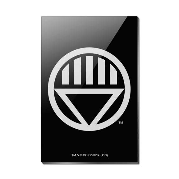 Green Lantern Blackest Night Black Lantern Logo Rectangle Acrylic Fridge Refrigerator Magnet