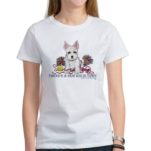 CafePress - New Kid Westie Puppy Women's T Shirt - Women's Classic T-Shirt